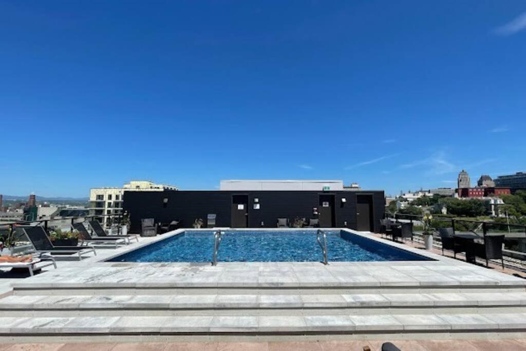 Condo Chic, Centre-Ville Piscine, Terrasse, Gym Québec Kültér fotó