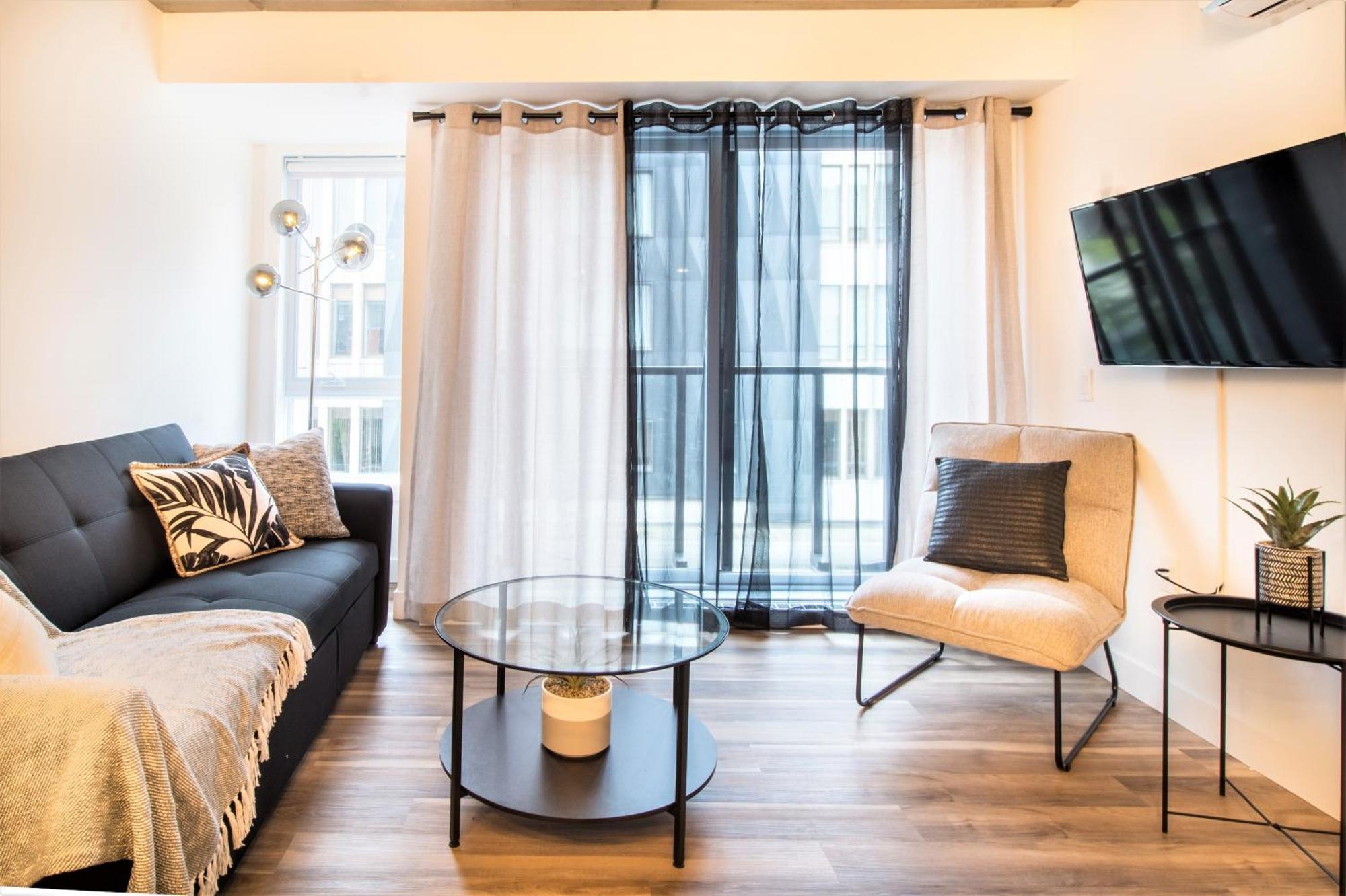 Condo Chic, Centre-Ville Piscine, Terrasse, Gym Québec Kültér fotó